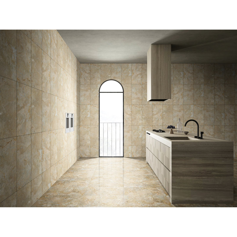 Carreau de marbre beige doré jaune, 12 * 24, poli, ajoutant de la chaleur à votre maison poli 12 x 24 pouces, pour les projets de décoration