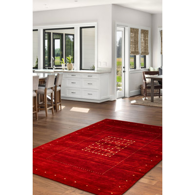 Tapis rectangulaire unique de 4 pi 7 po x 6 pi 7 po