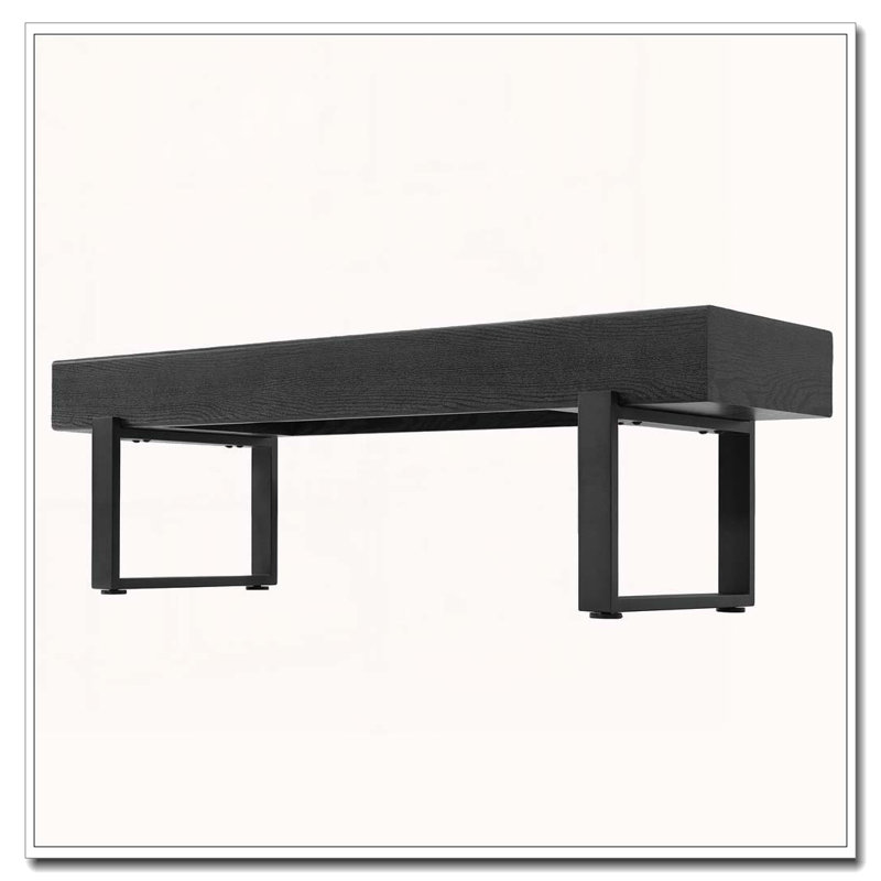 Banc rembourré pour la chambre à coucher à l'extrémité du lit, banc en bois d'hévéa de 59 po pour le salon avec coussin rembourré