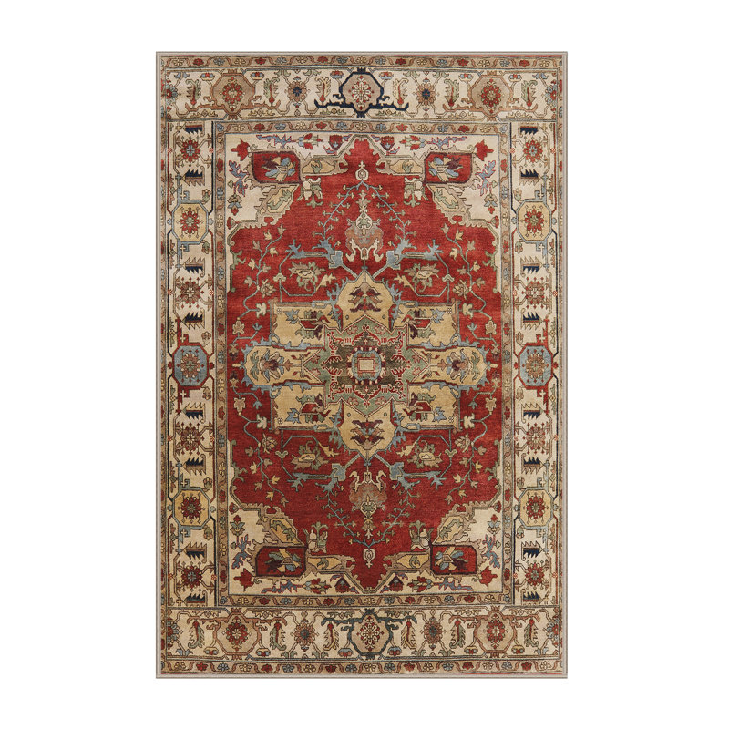 Tapis oriental orange / beige, Rectangle 4 pi x 6 pi
