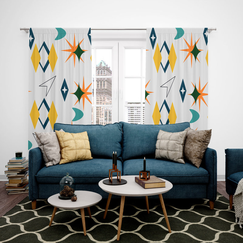 Semi Sheer Curtain Pair, 20" W x 52" L
