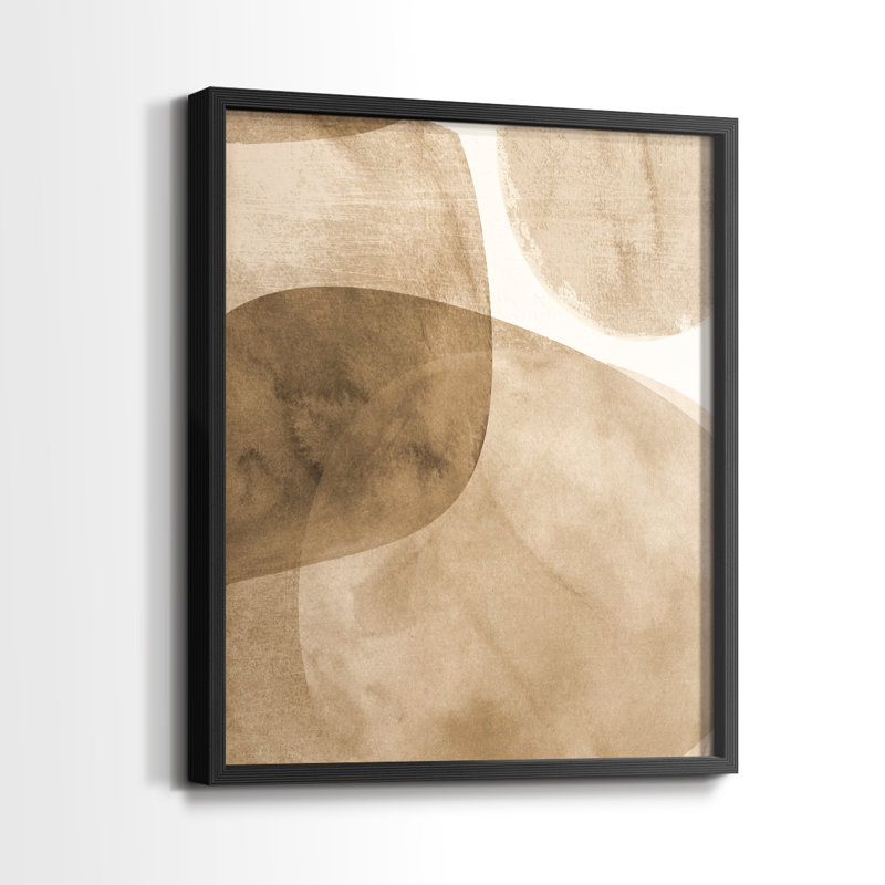 Neutre, objet II, reproduction encadrée - bois massif, Noir, noir, noir, noir, 30" H x 24" W