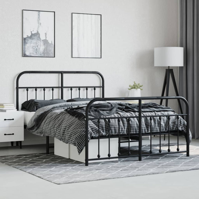 Bulkley Bed, Black, 146 x 207 cm