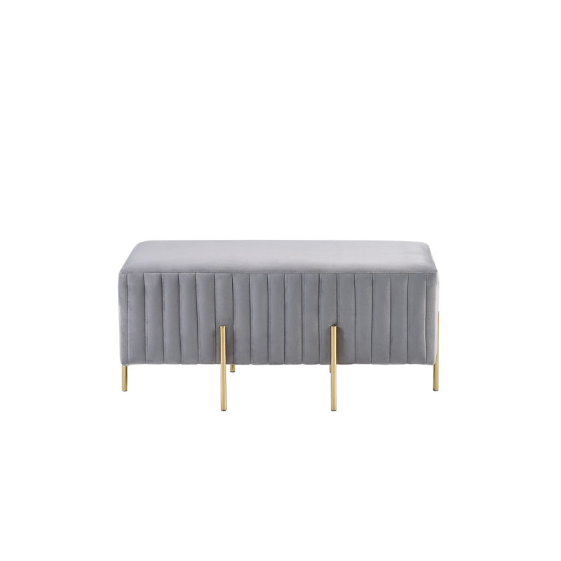 Frandsen Upholstered Bench, Grey