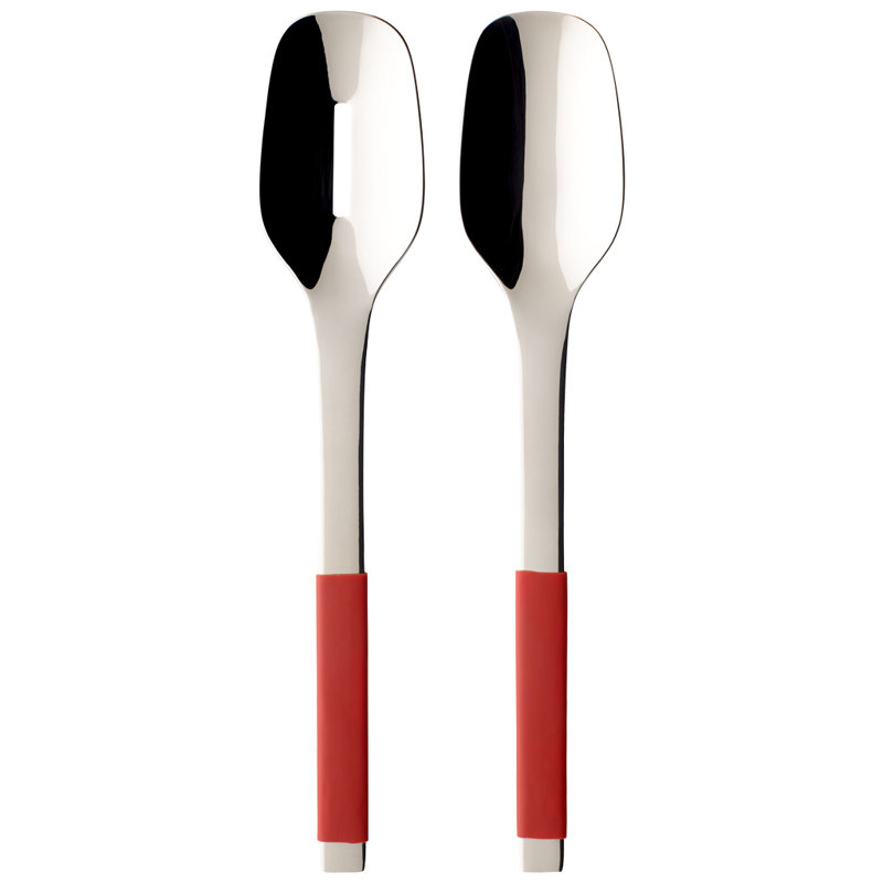 S+ Berry Fantasy 2 Piece Salad Servers Set, Dunkel Red
