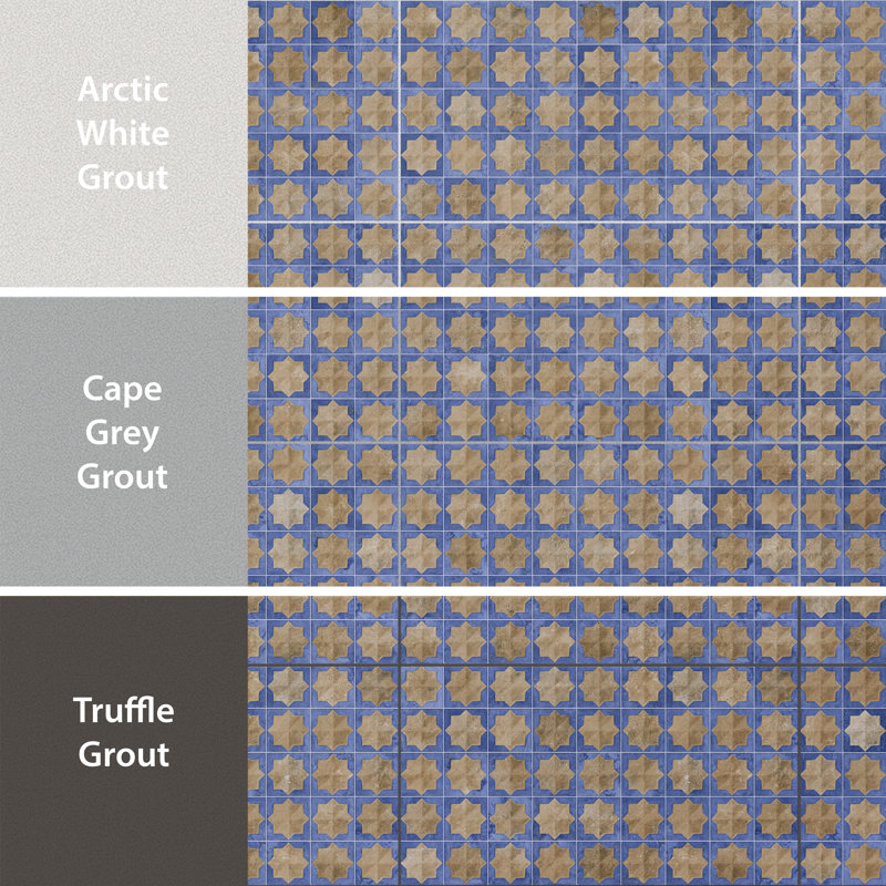 Tetuan Astre 12" x 22" Porcelain Moroccan Wall Tile, Brown/Purple