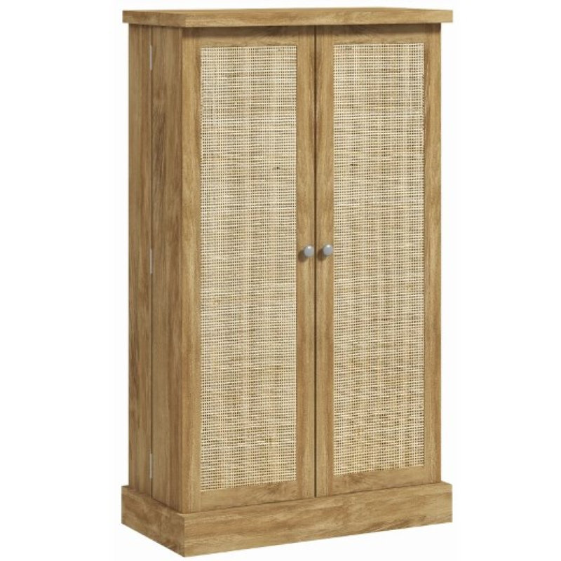 Armoire à manger réglable en MDF naturel et compact pour le rangement de la cuisine