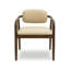 Chaise en cuir taupe Betsy