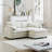 2-Seater Sofa  With 1 Footrest, L-Shaped 2-Seater Sofa With Ottoman  Small Living Spaces,  Corduroy