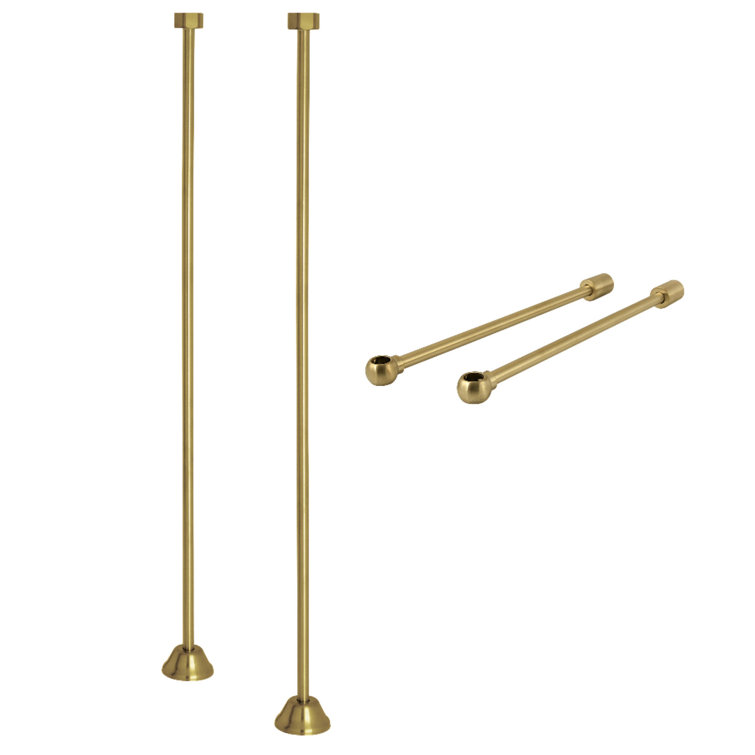 Kingston Brass Vintage Straight Supply Line with Wall Bracket Combo