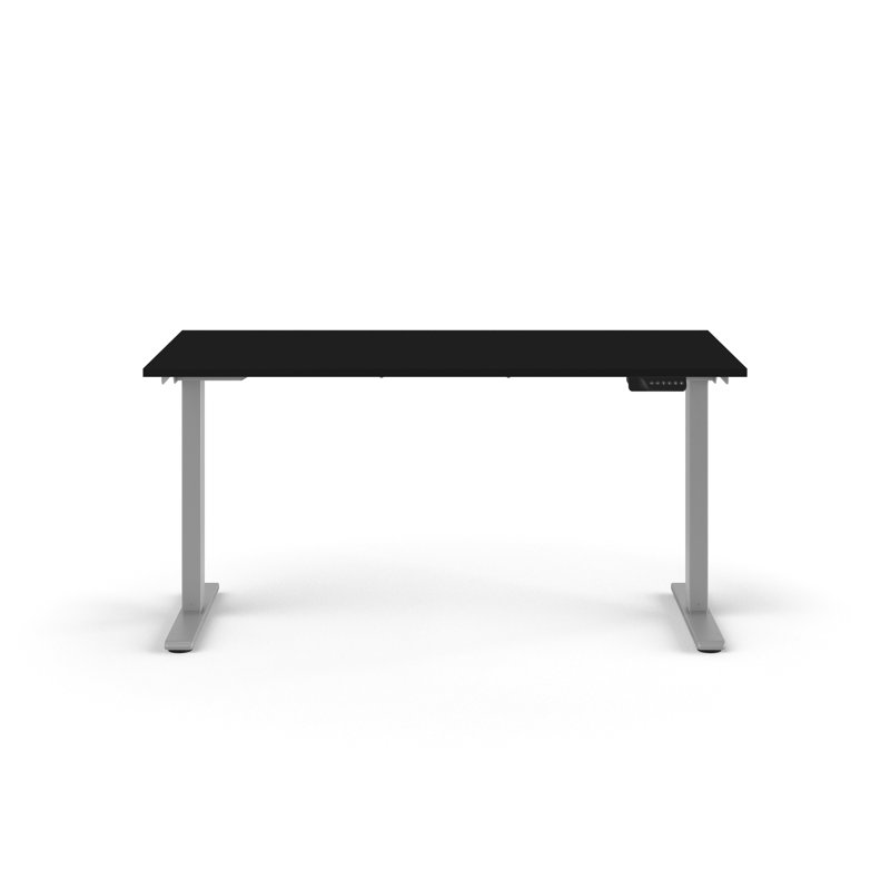 eFloat Go 2.0 Height Adjustable Standing Desk, Black Laminate, 60" W x 30" D