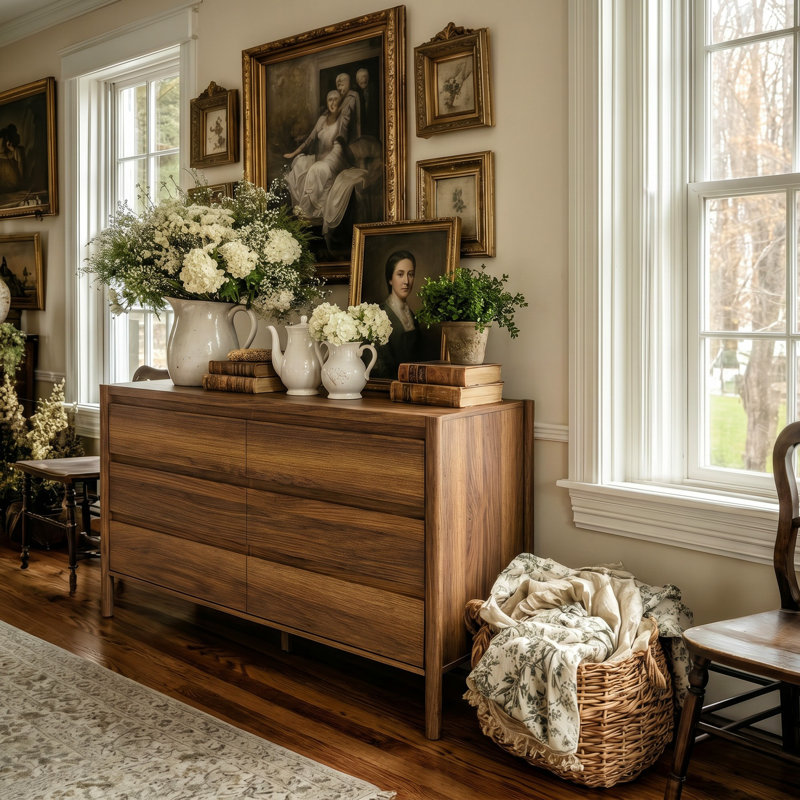 6-Drawer Dresser With Solid Wood Legs