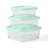Martha Stewart Hadsell 6 Piece Borosilicate Glass Square Storage Container Set w/ Pop Lids