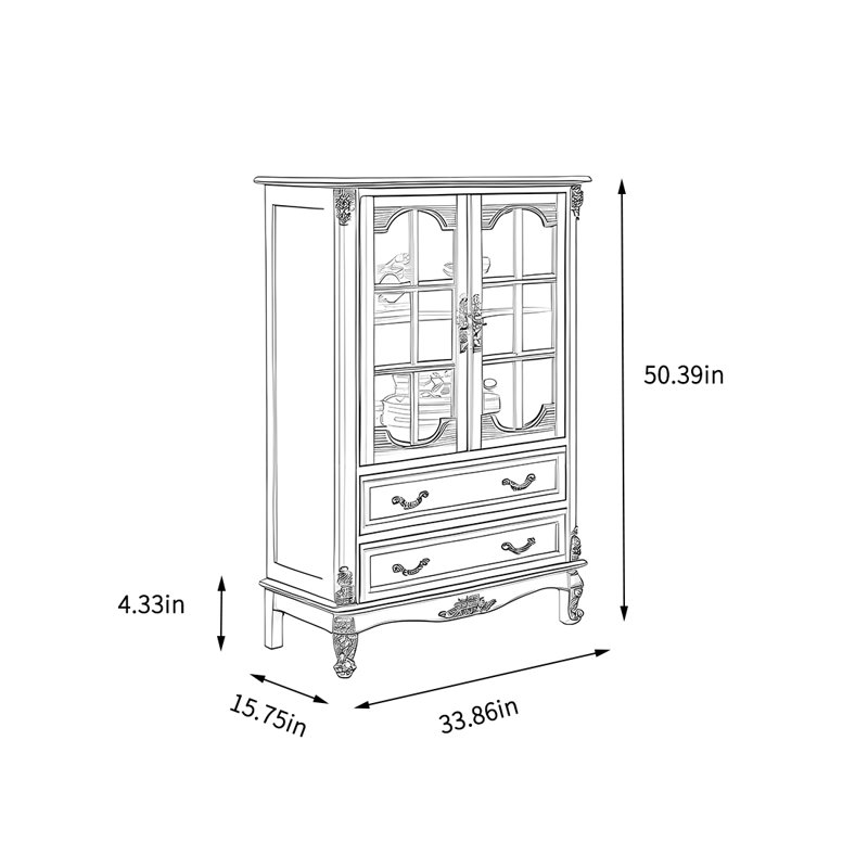 Vitrine de salon, Brun