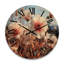 Stunning Seasonal Flowers Field - Floral Oversized Wood Wall Clock-1624496531