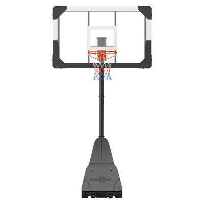 Portable Basketball Stand, 8.04 to 10 ft Height Adjustment Basketball Hoop & Goal, Basketballs Hoop Outdoor with 44 inch PC Backboard for Kids, Adults in Schools, Parks, Indoor & Outdoor Use