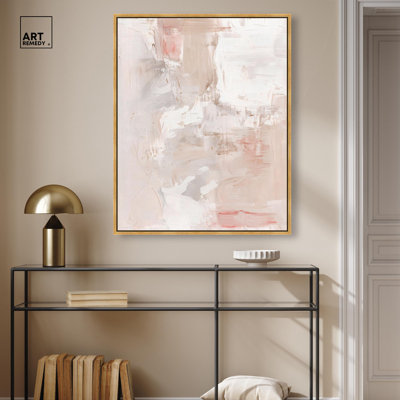 Décoration murale neutre Shades of Blush III par Art Remedy, cadre argenté, 20 x 24