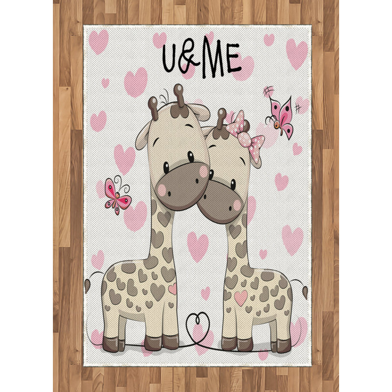 Animal High Density Long Fiber Poly Threads Decorative Area Rug Carpet, Rectangle 4' x 5'8"