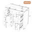 Meuble-lavabo 36 po sans lavabo, base d'armoire seulement, une armoire et six tiroirs, blanc