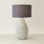 Colin Grey Drum Shade Grey Speckled Hand Finished Ceramic Stoneware Table Lamp