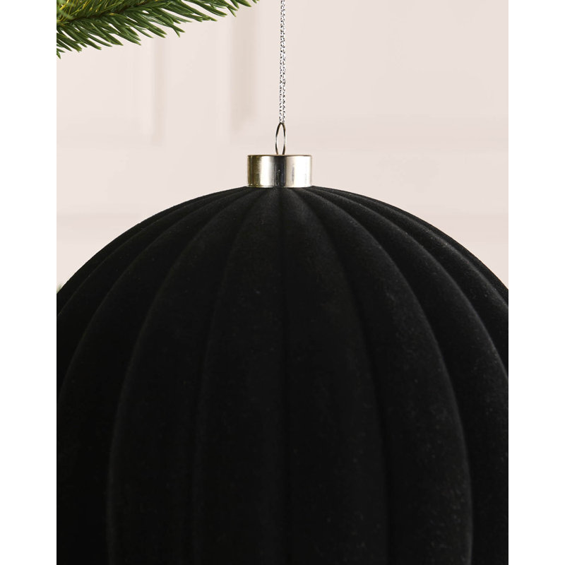 17.5cm Polystyrene Bauble, 22.6 cm H x 20 cm W x 20 cm D, Black