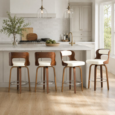 Tabourets de bar pivotants en similicuir