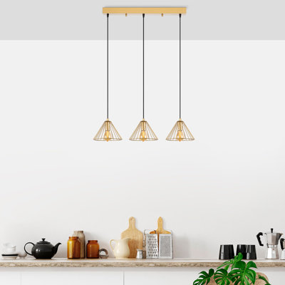 Luminaire suspendu 3 lumières pour îlot de cuisine
