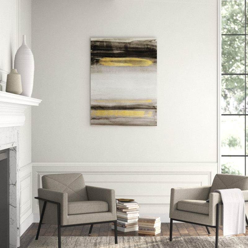 Gold In The Sand II Painting by Emma McCartney, 48" H x 36" W x 1.5" D, Glass Coat