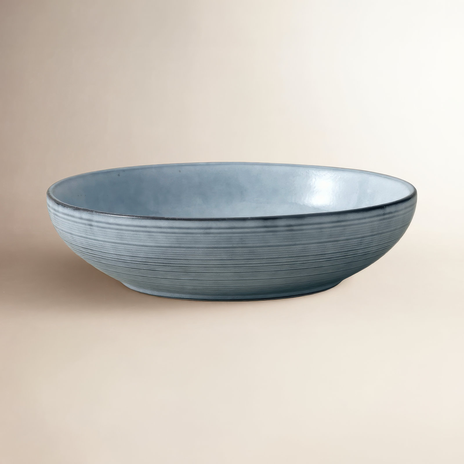 Famiware Stoneware Pasta Bowl, Pearl Blue