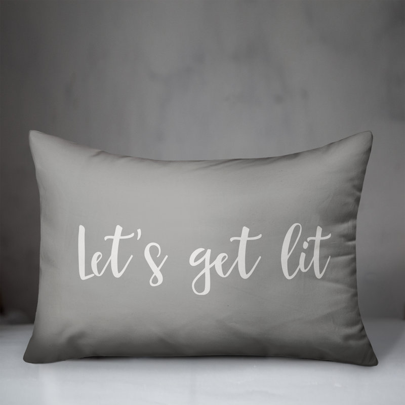 Reversible Throw Pillow, Gray
