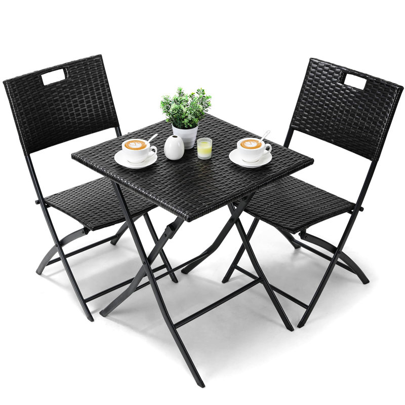 Patio Dining Side Chair, Black