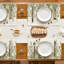 Ensemble de 6 napperons de table antiques et fleurs sauvages