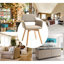 Chaise avec accoudoirs en bois massif Josué-1322412745