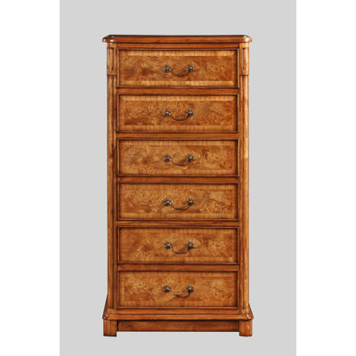 Alaba 57cm Wide 6 -Drawer Solid Wood File Cabinet