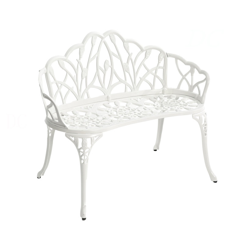 Banc en fonte d'aluminium, Blanc