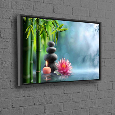 Personalized Zen Stones Canvas Print Ideal for Wedding Gift or Massage Room Modern Wall Decor with Framed Design