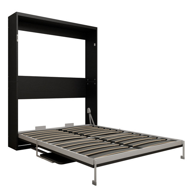 Lit escamotable Murphy avec bureau, Noir, Lit escamotable - Sans armoire avec bureau