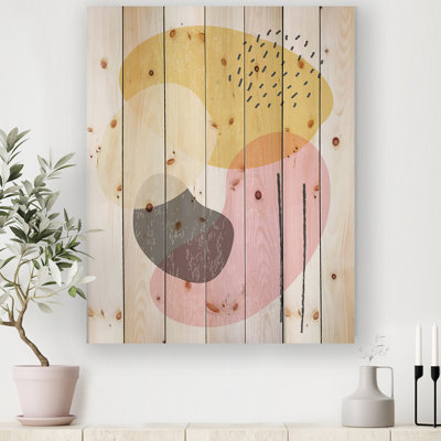 Minimal Elementary And Geometric Compositions XXXXXXXVI - Unframed Painting Print on Wood