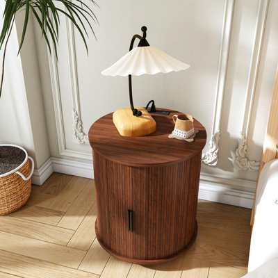 Table de chevet ronde Mid Century