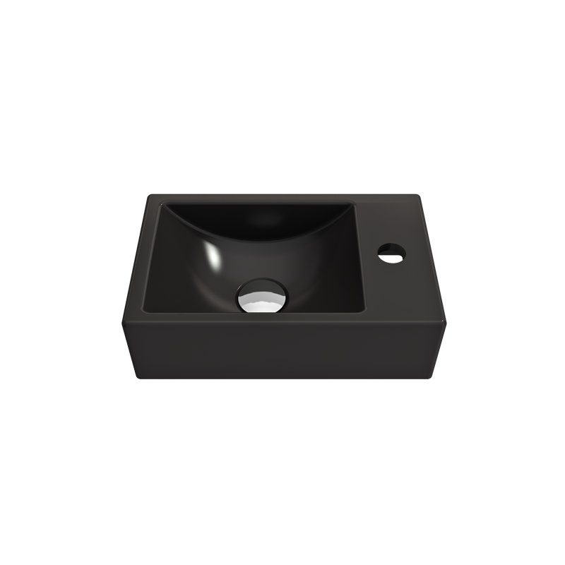 Milano 14.57'' L Bathroom Sink, Matte Black