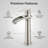 Waterfall Single Handle Single Hole Tall Spout Bathroom Vessel Sink Faucet With Pop-Up Drain Assembly In-115707351