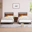 Base de lit plateforme 12 pouces avec tête et pied de lit, sommier-621701127