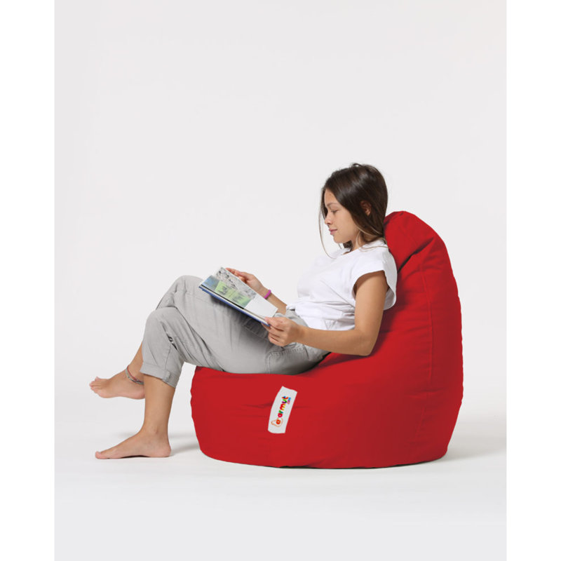 Fauteuil à billes et chaise longue standard pour l'extérieur, 100 % polyester rouge