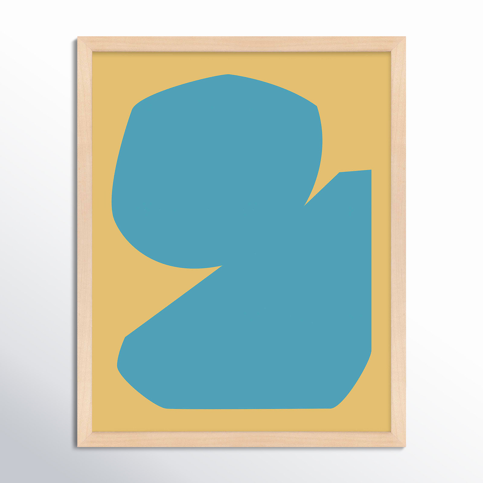 Blue Study 2 by Michael Kempen, 20"H x 16"W x 1.25"D, Maple Framed