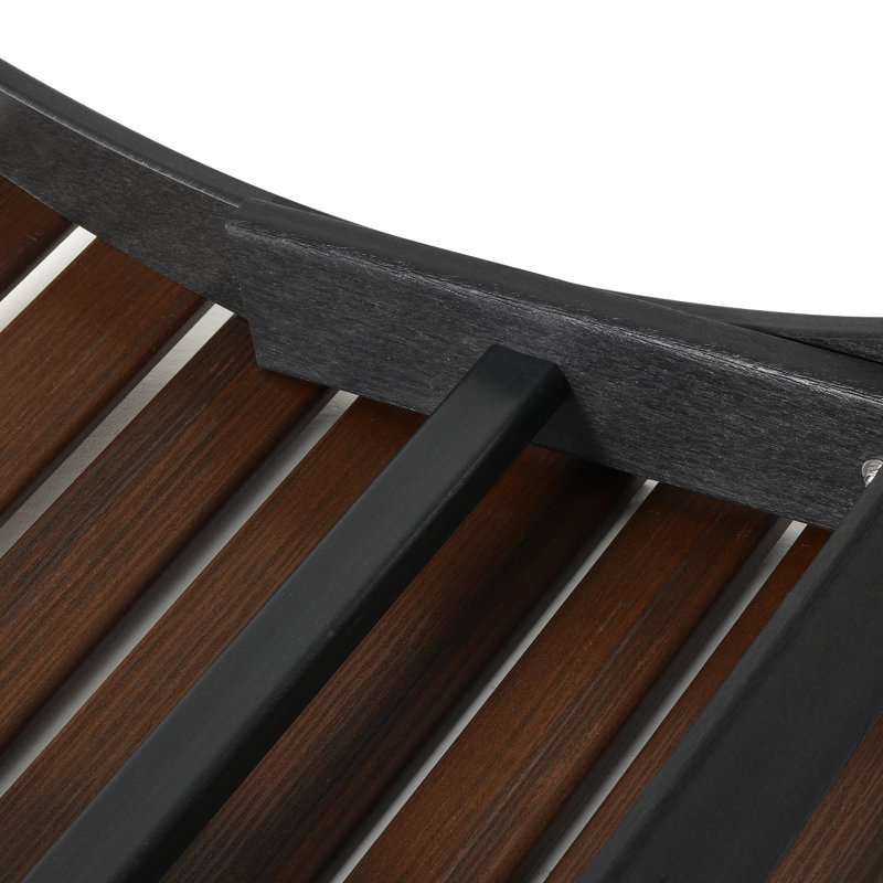 Repose-pieds Adirondack, noir, Noir/noyer