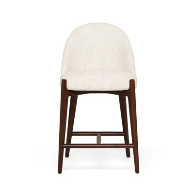 Oakley Upholstered Stool with Solid Wood Frame