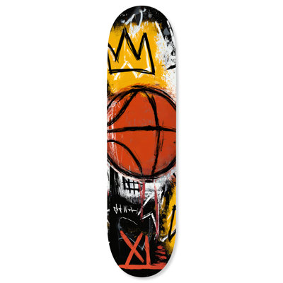 Basketball is King Skateboard Acrylic Wall Art Die-Cut Easy-to-Hang Urban Mix Skateboard by Notoriart, 1 panel, 8" x 32"