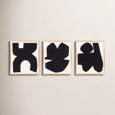 Shauna "Module on White" 3-Piece Painting Set