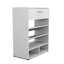 Armoire de rangement pour chaussures avec tiroir et tablettes ouvertes Onawa - blanc