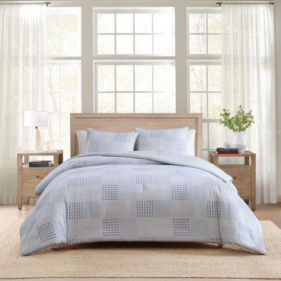 Ensemble de couette Tommy Hilfiger Hamptons Patchwork en coton bleu